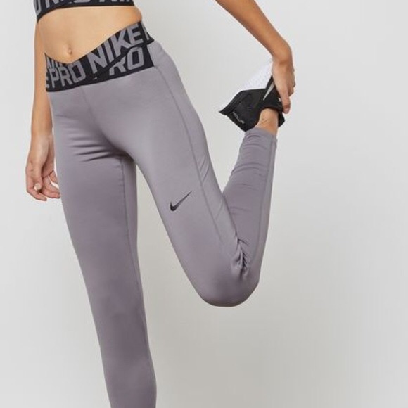 NWT Nike Pro Crossover Band Grey 7/8 Crop - Picture 5 of 5